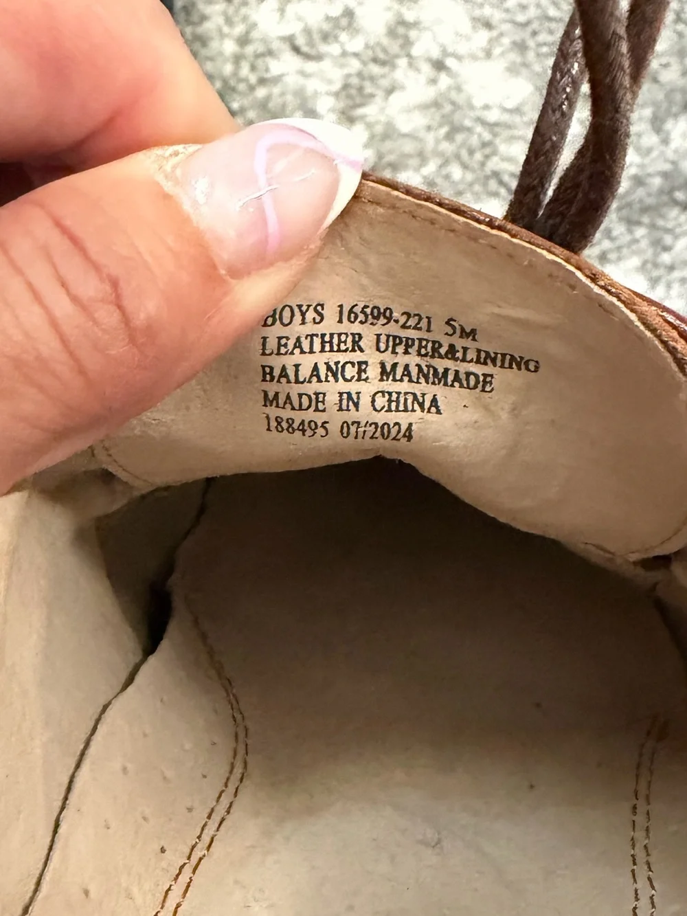 Florsheim Boys' Tan Leather Lace-Up Dress Shoes